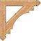 Ekena Millwork Merced Arts and Crafts Smooth Bracket w/ Offset Brace, Western Red Cedar, 5 1/2"W x 26"D x 26"H BKT0604X26X26MRC03SWR - alternate 4